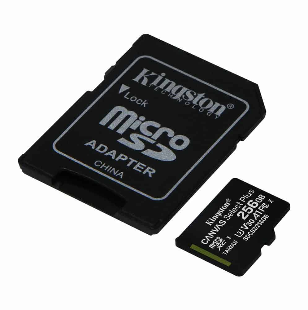 (image for) Kingston Canvas Select Plus 256GB UHS-I Micro SD Memory Card + SD Adapter